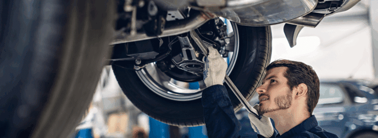 mechanic working on a vehicle