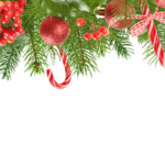 festive Christmas decorations with ornaments and candy canes