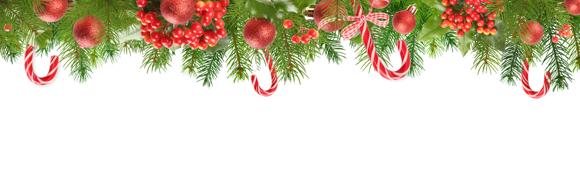 festive Christmas decorations with ornaments and candy canes